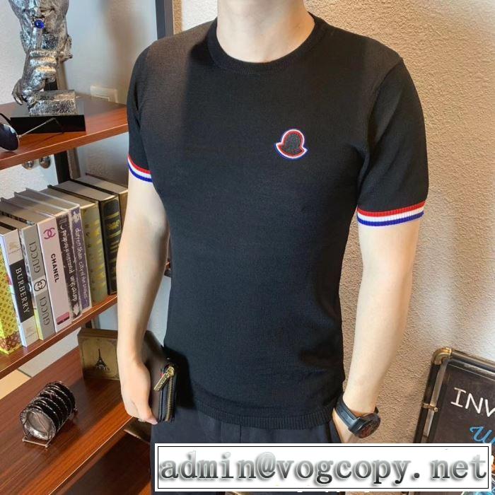 モンクレール MONCLER Tシャツ/ティーシャツ 2色可選 2019即旬な装いに シンプルながら切れ味のいい