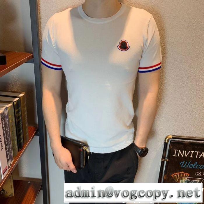 モンクレール MONCLER Tシャツ/ティーシャツ 2色可選 2019即旬な装いに シンプルながら切れ味のいい