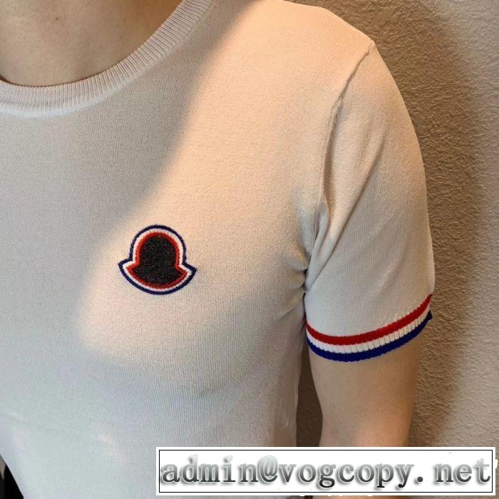 モンクレール MONCLER Tシャツ/ティーシャツ 2色可選 2019即旬な装いに シンプルながら切れ味のいい