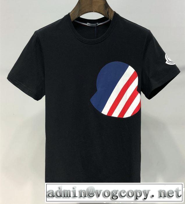 Tシャツ/ティーシャツ 2色可選 2019年春夏シーズンの人気 きちんと感が抜群 モンクレール MONCLER
