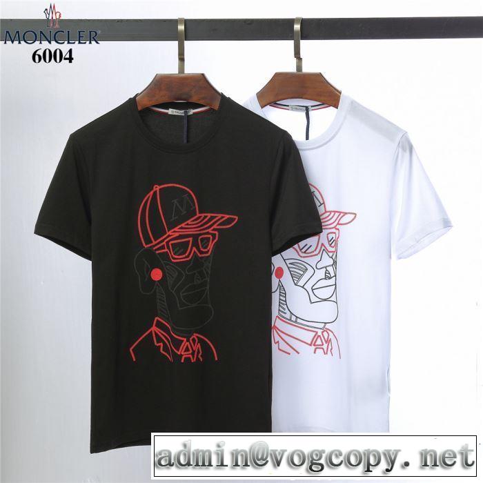 2色可選 2019SSのトレンド商品 クールな印象を引き立て モンクレール MONCLER Tシャツ/ティーシャツ