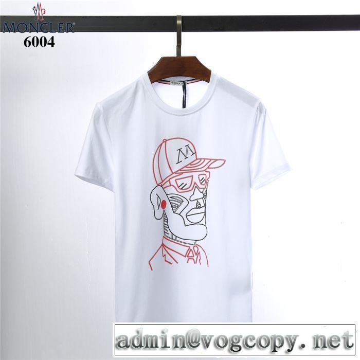 2色可選 2019SSのトレンド商品 クールな印象を引き立て モンクレール MONCLER Tシャツ/ティーシャツ