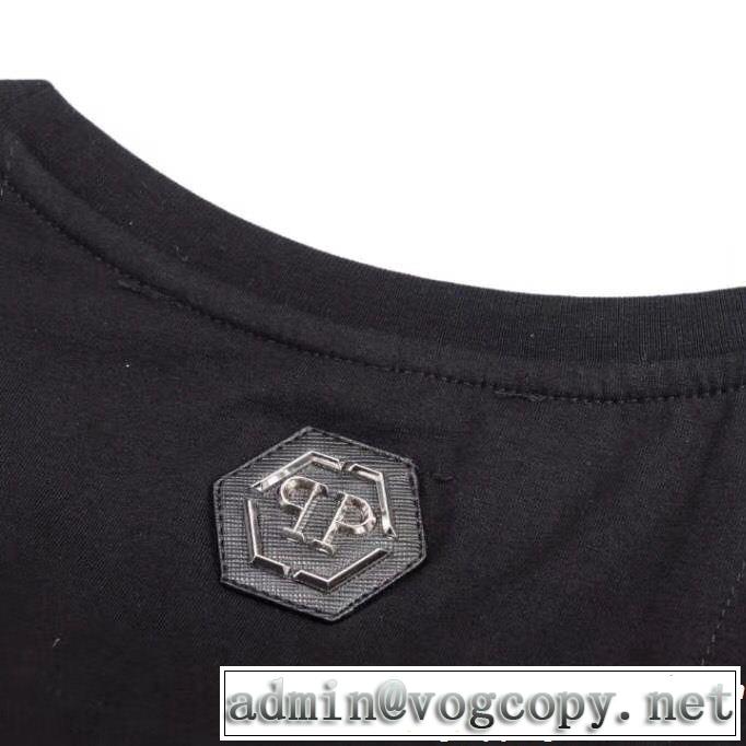 大人可愛いスタイル PHILIPP PLEIN フィリッププレイン 半袖Tシャツ 2色可選 知的な雰囲気夏着物