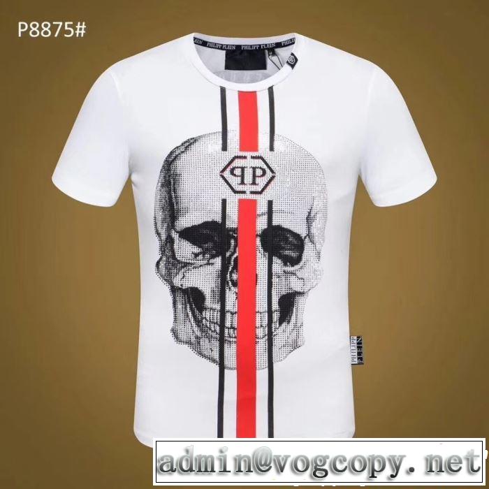 2019年の春夏に着たい Tシャツ/ティーシャツ フィリッププレイン透け感優しい  PHILIPP PLEIN 2色可選