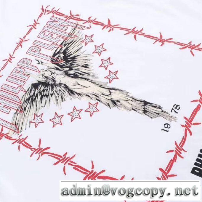 目を引く存在感抜群 Tシャツ/ティーシャツ フィリッププレイン PHILIPP PLEIN 2色可選2019春夏の大注目トレンド