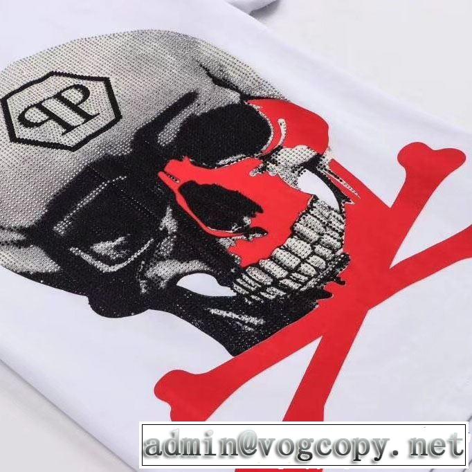 Tシャツ/ティーシャツ 爽やかすぎない大人の印象に フィリッププレイン 軽やかな素材感PHILIPP PLEIN 2色可選