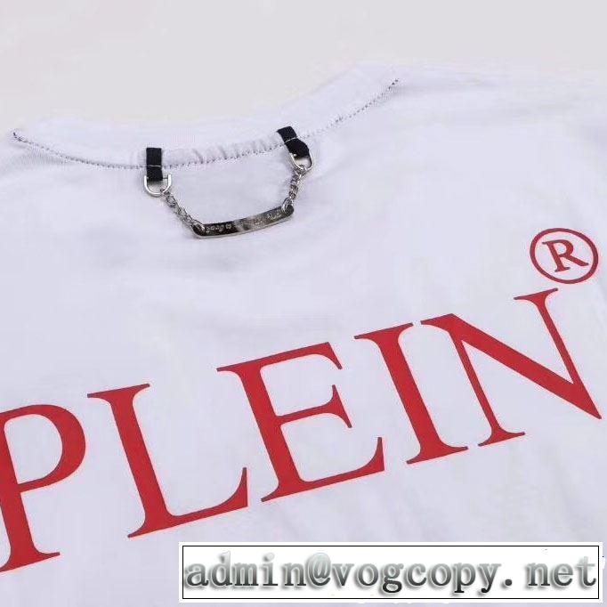 Tシャツ/ティーシャツ 爽やかすぎない大人の印象に フィリッププレイン 軽やかな素材感PHILIPP PLEIN 2色可選