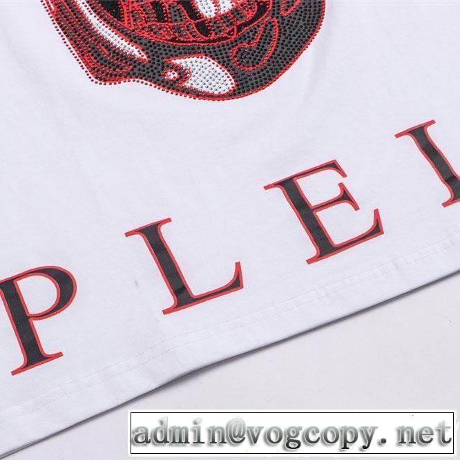 上品な印象に格上げ Tシャツ/ティーシャツ2019春夏も引き続き人気セール フィリッププレイン PHILIPP PLEIN 2色可選