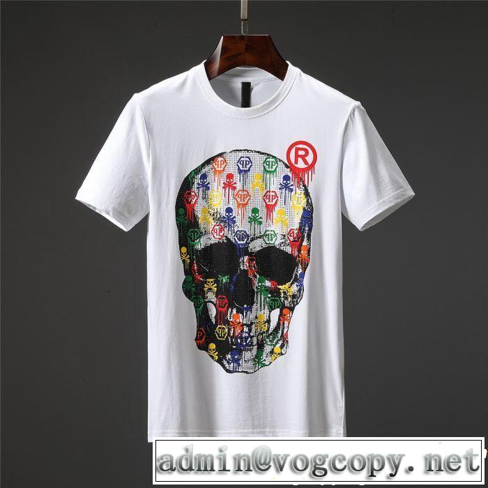 フィリッププレイン PHILIPP PLEIN 春夏らしい華やか Tシャツ/ティーシャツ 2色可選ドレスアップ効果も抜群 
