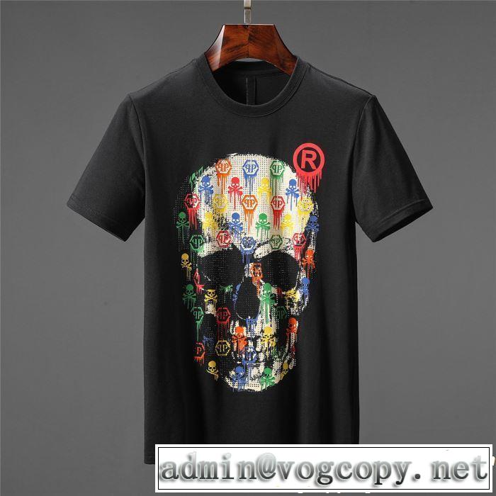 フィリッププレイン PHILIPP PLEIN 春夏らしい華やか Tシャツ/ティーシャツ 2色可選ドレスアップ効果も抜群