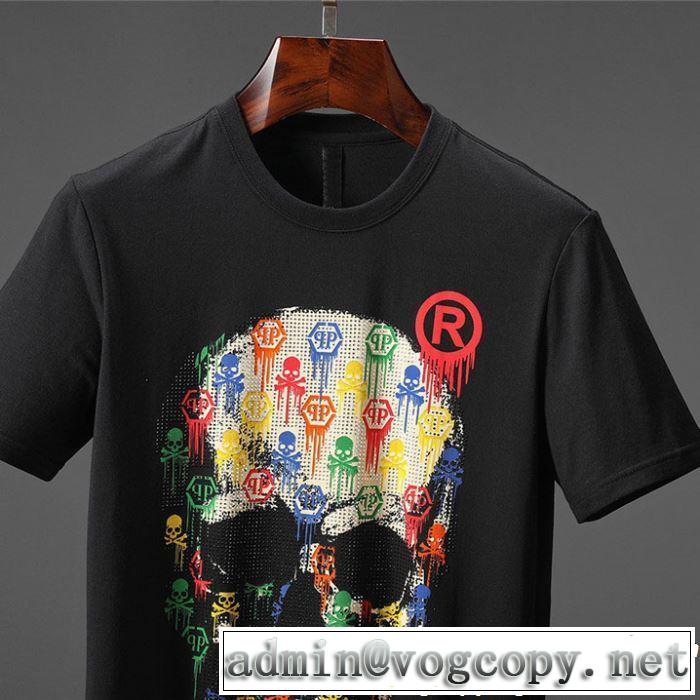 フィリッププレイン PHILIPP PLEIN 春夏らしい華やか Tシャツ/ティーシャツ 2色可選ドレスアップ効果も抜群