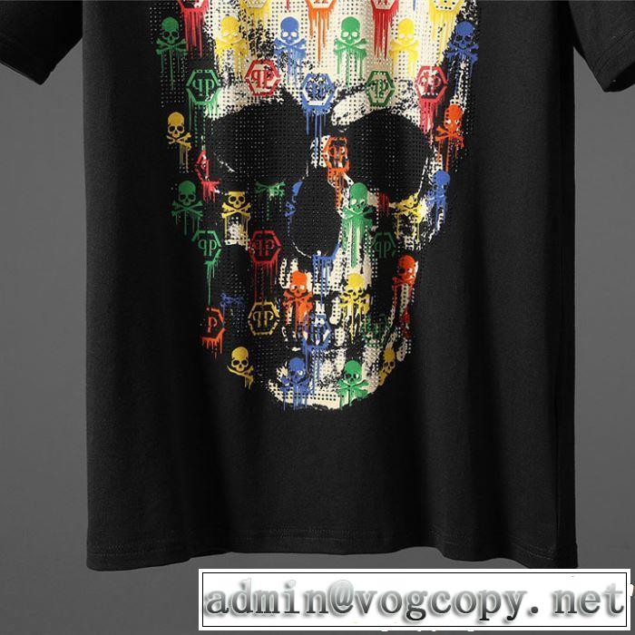 フィリッププレイン PHILIPP PLEIN 春夏らしい華やか Tシャツ/ティーシャツ 2色可選ドレスアップ効果も抜群