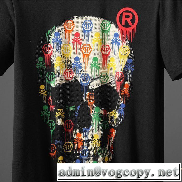 フィリッププレイン PHILIPP PLEIN 春夏らしい華やか Tシャツ/ティーシャツ 2色可選ドレスアップ効果も抜群