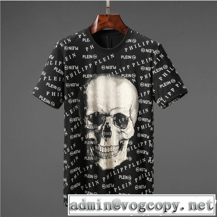  フィリッププレイン PHILIPP PLEIN  きちんと感が抜群 Tシャツ/ティーシャツ 2色可選 2019春夏のトレンド新商品 