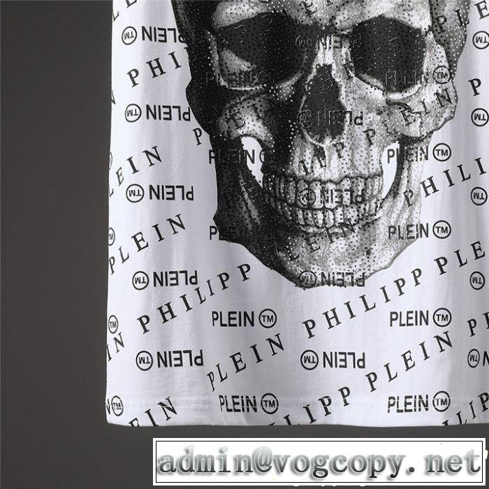 フィリッププレイン PHILIPP PLEIN  きちんと感が抜群 Tシャツ/ティーシャツ 2色可選 2019春夏のトレンド新商品