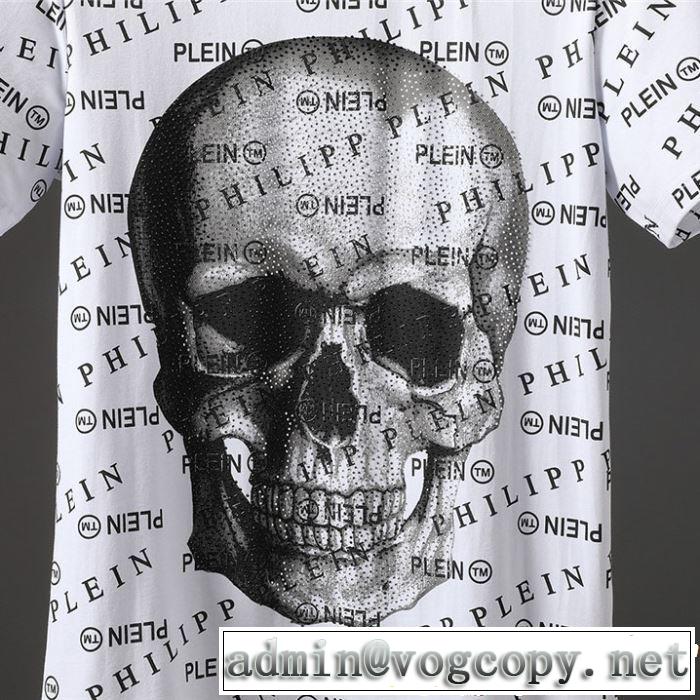 フィリッププレイン PHILIPP PLEIN  きちんと感が抜群 Tシャツ/ティーシャツ 2色可選 2019春夏のトレンド新商品