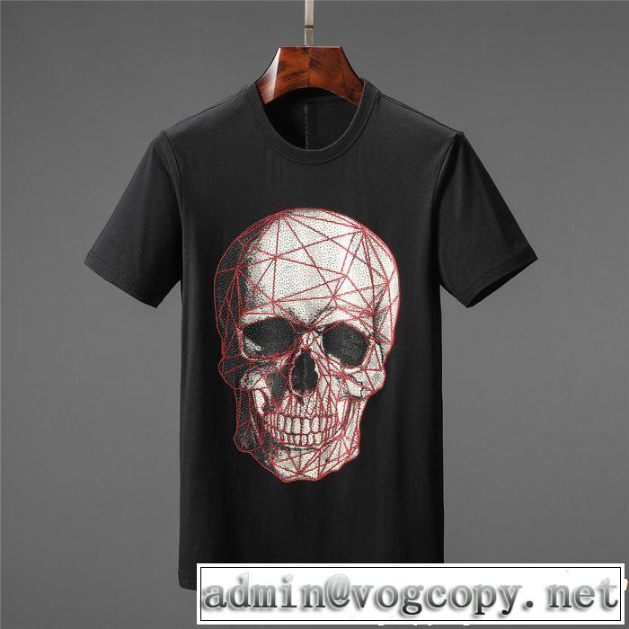  2色可選 Tシャツ/ティーシャツ フィリッププレイン夏の王道　適度な上品さ  PHILIPP PLEIN  知的優秀アイテム 