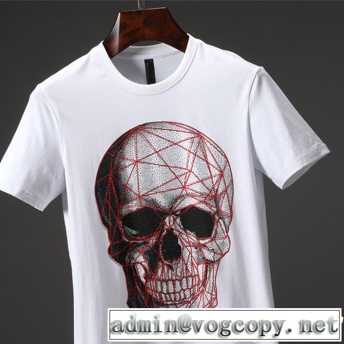 2色可選 Tシャツ/ティーシャツ フィリッププレイン夏の王道　適度な上品さ  PHILIPP PLEIN  知的優秀アイテム