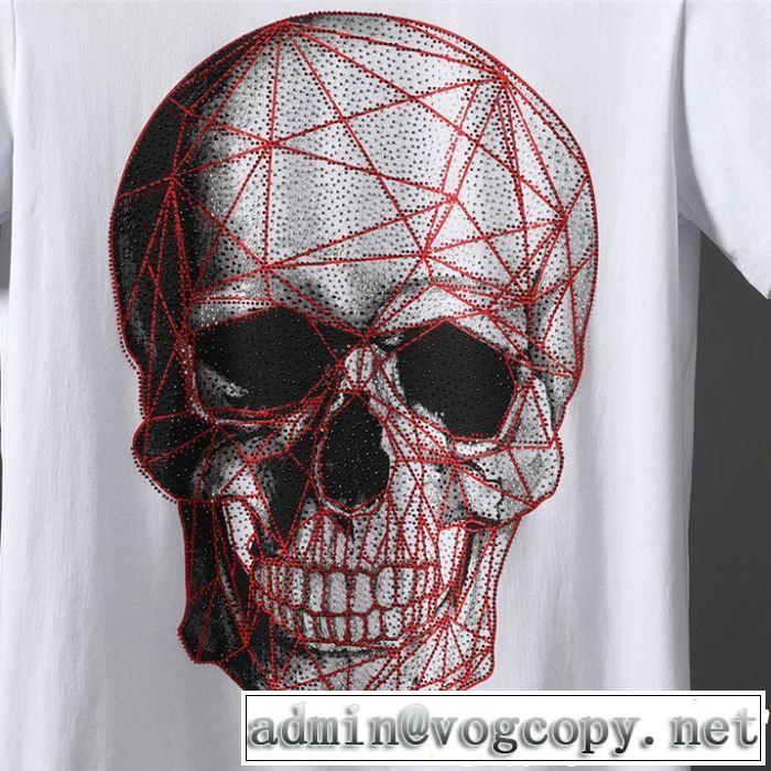2色可選 Tシャツ/ティーシャツ フィリッププレイン夏の王道　適度な上品さ  PHILIPP PLEIN  知的優秀アイテム