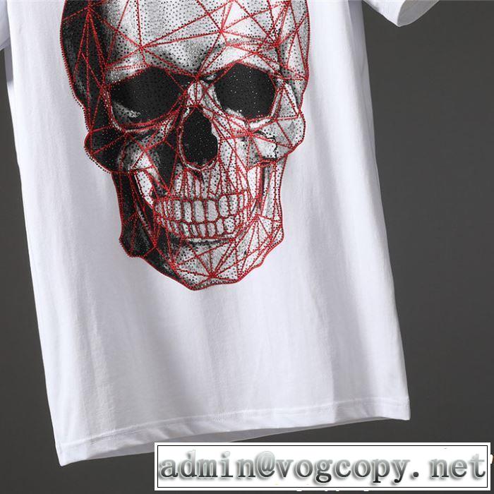 2色可選 Tシャツ/ティーシャツ フィリッププレイン夏の王道　適度な上品さ  PHILIPP PLEIN  知的優秀アイテム