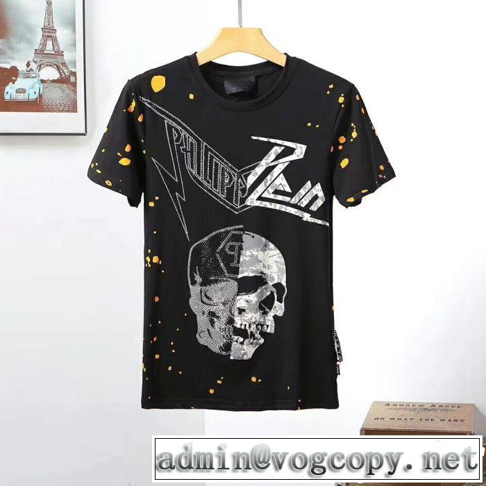 PHILIPP PLEIN Tシャツ/ティーシャツ 2色可選 《2019年》今、注目のストリート カジュアルさ フィリッププレイン