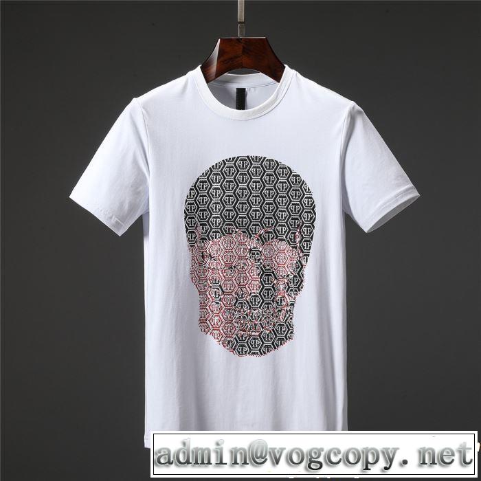 きちんと感をプラス フィリッププレイン PHILIPP PLEIN Tシャツ/ティーシャツ 2色可選 2019春夏人気トレンドアイテム
