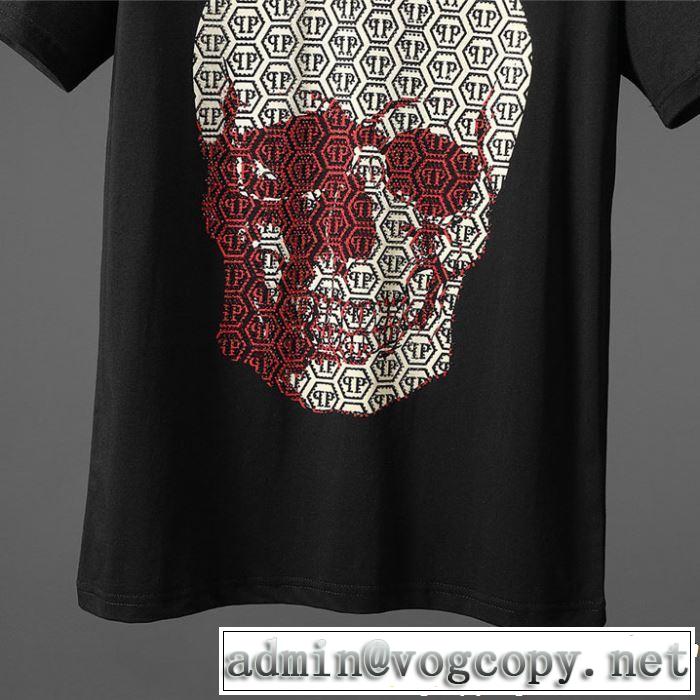 きちんと感をプラス フィリッププレイン PHILIPP PLEIN Tシャツ/ティーシャツ 2色可選 2019春夏人気トレンドアイテム