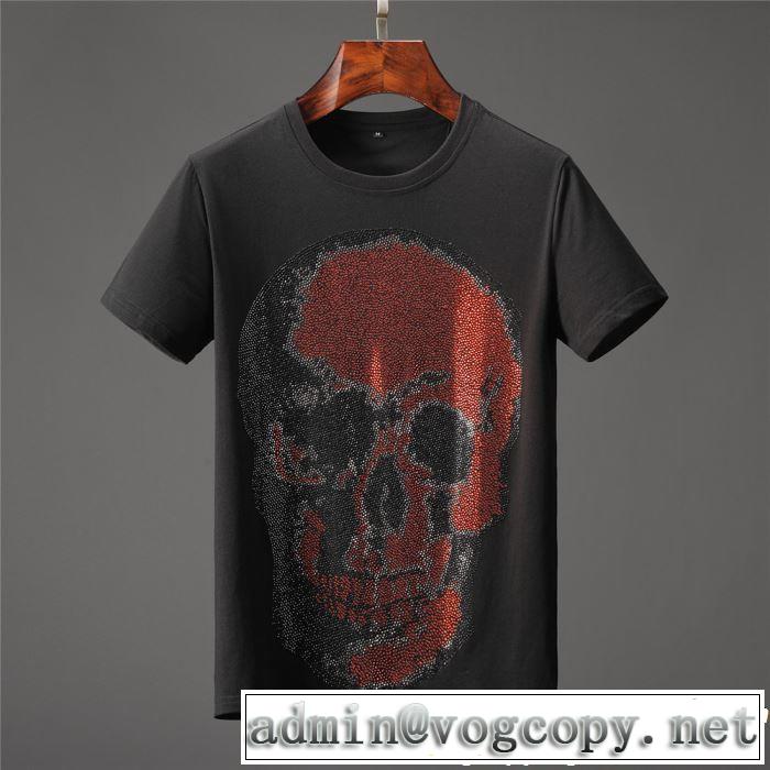 PHILIPP PLEIN Tシャツ/ティーシャツ 大人カジュアル夏ファッション2019 クラシカルな雰囲気 フィリッププレイン