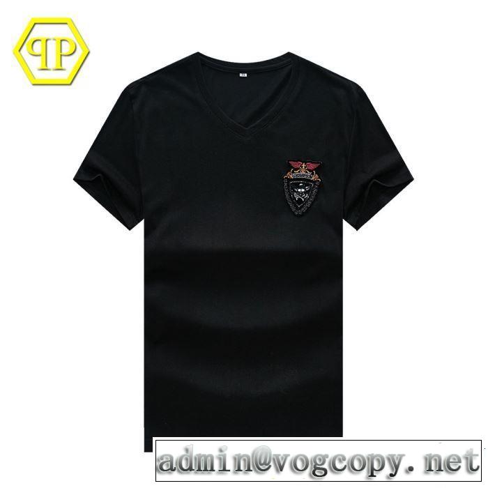 2色可選 【2019春夏】最新コレクション サラサラの着心地 フィリッププレイン PHILIPP PLEIN Tシャツ/ティーシャツ