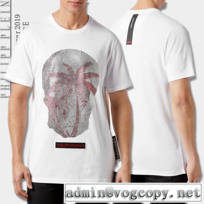 PHILIPP PLEIN Tシャツ/半袖トレンドアイテムとして継続 2色可選フィリッププレイン春夏の流行り2019新品
