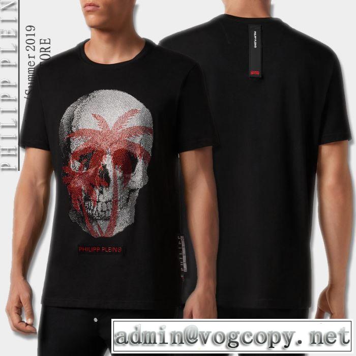 PHILIPP PLEIN Tシャツ/半袖トレンドアイテムとして継続 2色可選フィリッププレイン春夏の流行り2019新品