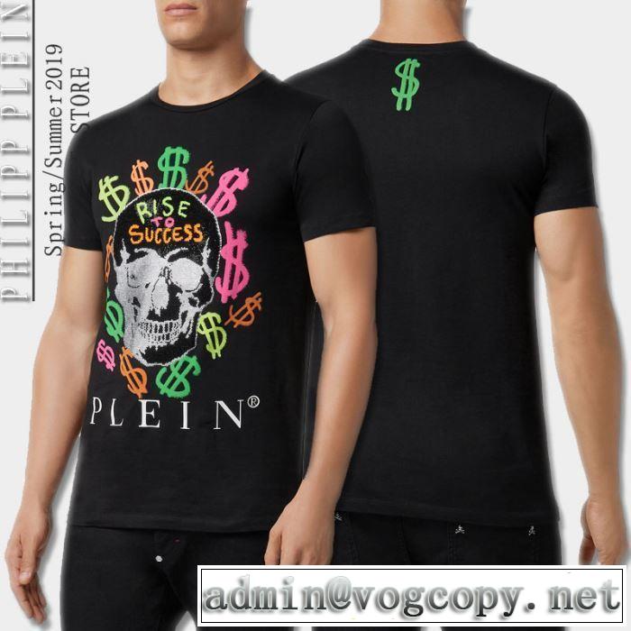 Tシャツ/半袖2019夏ファション新品  2色可選フィリッププレイン PHILIPP PLEIN 特に夏は人気アイテム