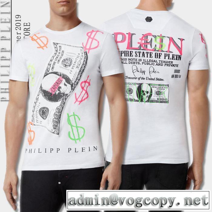 素敵カジュアルの春夏コレクションPHILIPP PLEIN Tシャツ/半袖 2色可選フィリッププレイン 2019年春夏シーズンの人気