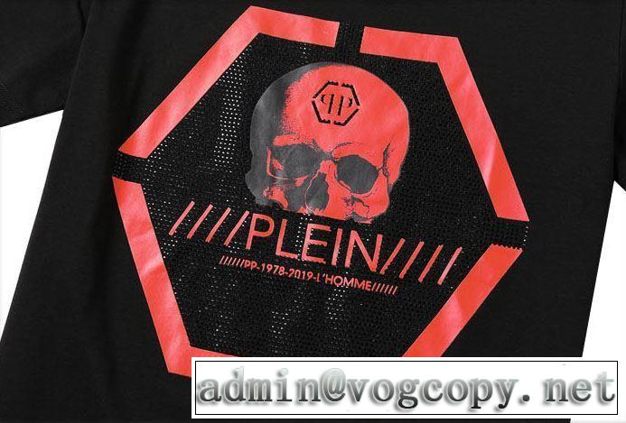PHILIPP PLEIN Tシャツ/半袖 2019春夏は人気定番 2色可選 都市独特のトレンドアイテム フィリッププレイン