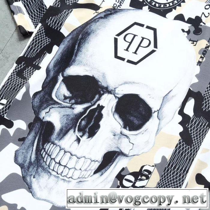 PHILIPP PLEIN Tシャツ/半袖 2019春夏は人気定番 2色可選 都市独特のトレンドアイテム フィリッププレイン