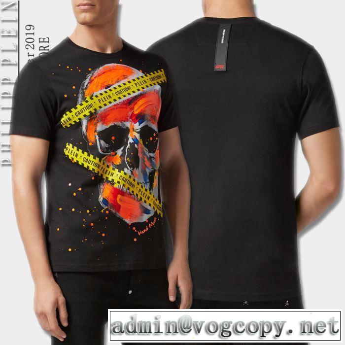 2色可選2019春夏は人気定番 フィリッププレイン春夏のトレンドアイテム PHILIPP PLEIN Tシャツ/半袖