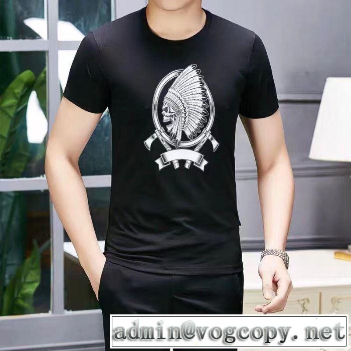 フィリッププレイン 特に夏は人気アイテム PHILIPP PLEIN 今流行りの最新コレクション 2色可選  Tシャツ/半袖