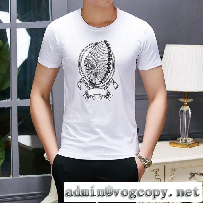 フィリッププレイン 特に夏は人気アイテム PHILIPP PLEIN 今流行りの最新コレクション 2色可選  Tシャツ/半袖