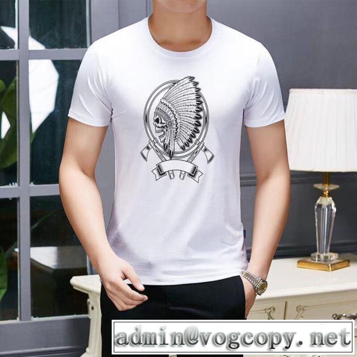 フィリッププレイン 特に夏は人気アイテム PHILIPP PLEIN 今流行りの最新コレクション 2色可選  Tシャツ/半袖
