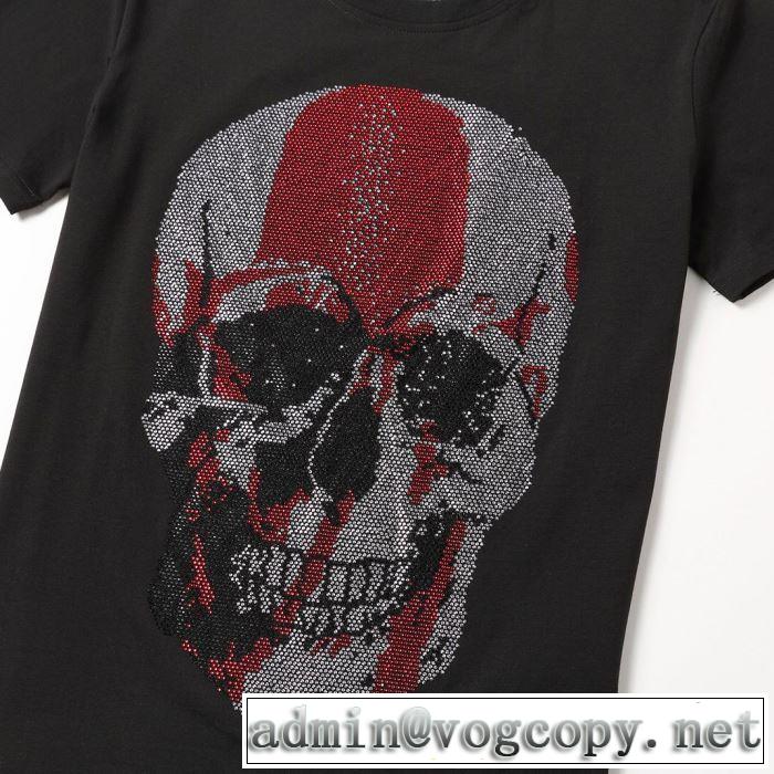 ベストはキレイめな印象に Tシャツ/半袖  PHILIPP PLEIN 2色可選フィリッププレイン2019SSのトレンド商品