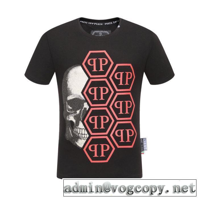 PHILIPP PLEIN トレンドアイテムとして継続 Tシャツ/半袖 2色可選フィリッププレイン 2019夏ファション新品