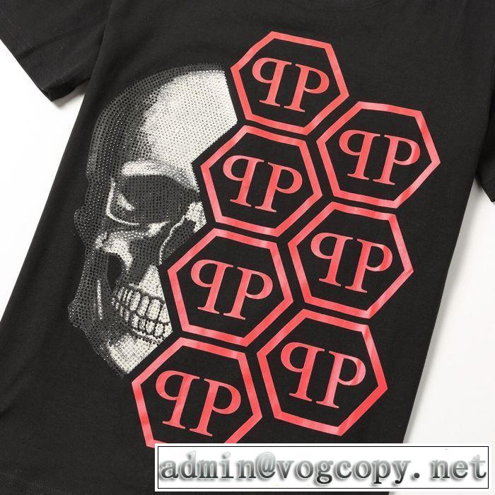 PHILIPP PLEIN トレンドアイテムとして継続 Tシャツ/半袖 2色可選フィリッププレイン 2019夏ファション新品
