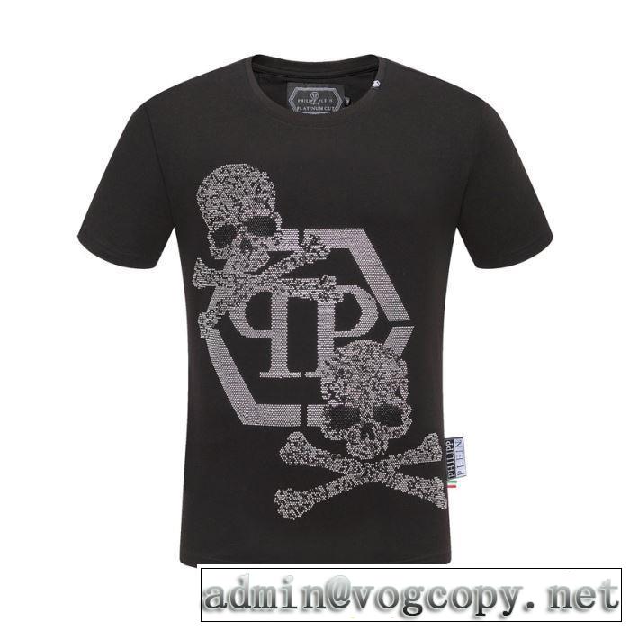 フィリッププレイン2019SSのトレンド商品 PHILIPP PLEIN 夏のコーデには欠かせない Tシャツ/半袖 2色可選