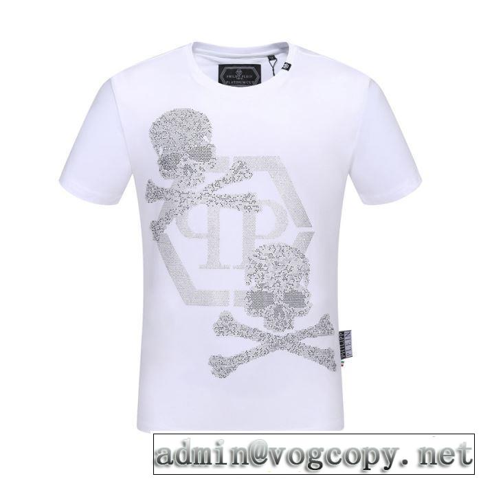 フィリッププレイン2019SSのトレンド商品 PHILIPP PLEIN 夏のコーデには欠かせない Tシャツ/半袖 2色可選