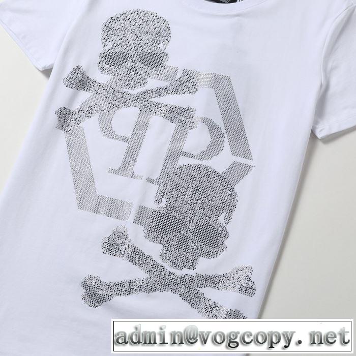 フィリッププレイン2019SSのトレンド商品 PHILIPP PLEIN 夏のコーデには欠かせない Tシャツ/半袖 2色可選