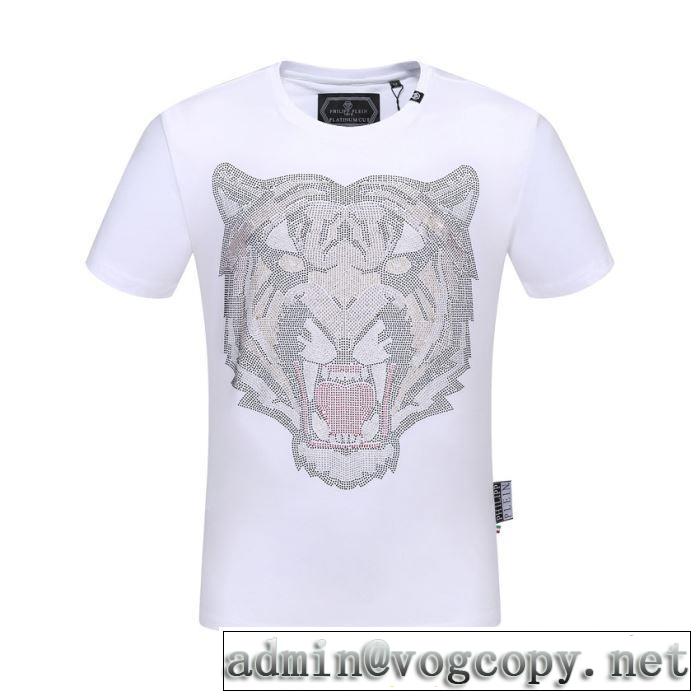 Tシャツ/半袖 2色可選夏らしい季節感 フィリッププレイン 2019春夏も引き続き人気セール PHILIPP PLEIN