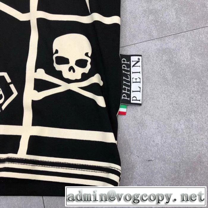 《2019年》今、注目のストリートPHILIPP PLEIN キレイめ感が強い Tシャツ/半袖 2色可選フィリッププレイン