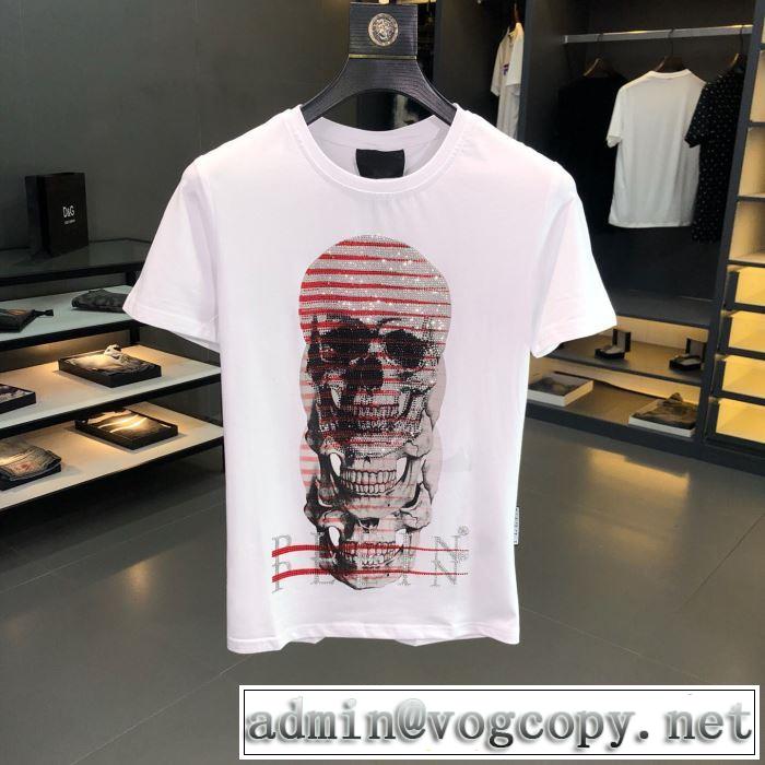 PHILIPP PLEIN Tシャツ/半袖  2色可選 夏に良く似合うちょっと新品 フィリッププレイン 2019春夏は人気定番