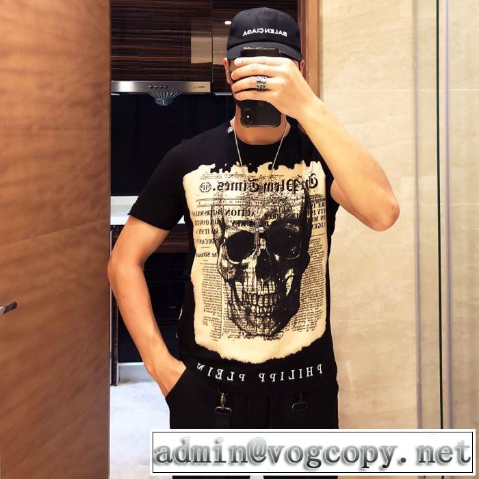 注目度が高まり最新コレクション Tシャツ/半袖  2色可選フィリッププレイン 2019SS  PHILIPP PLEIN海外セレブは大人気