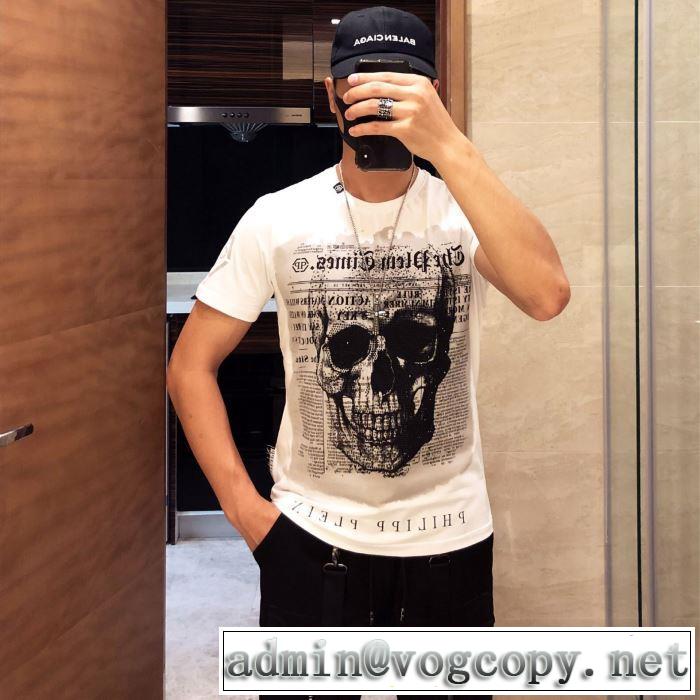 注目度が高まり最新コレクション Tシャツ/半袖  2色可選フィリッププレイン 2019SS  PHILIPP PLEIN海外セレブは大人気